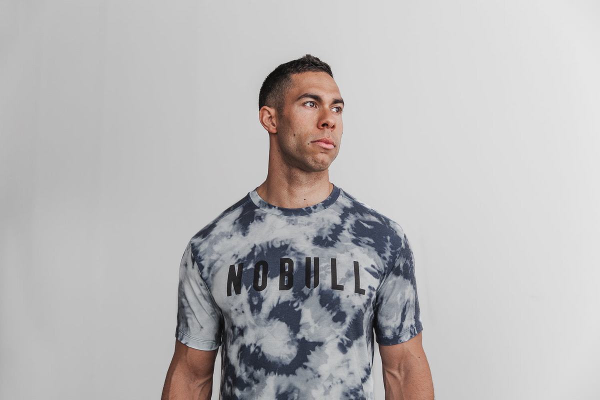 T-Shirt Nobull Tie-Dye Homme Bleu Bleu | JY1970432