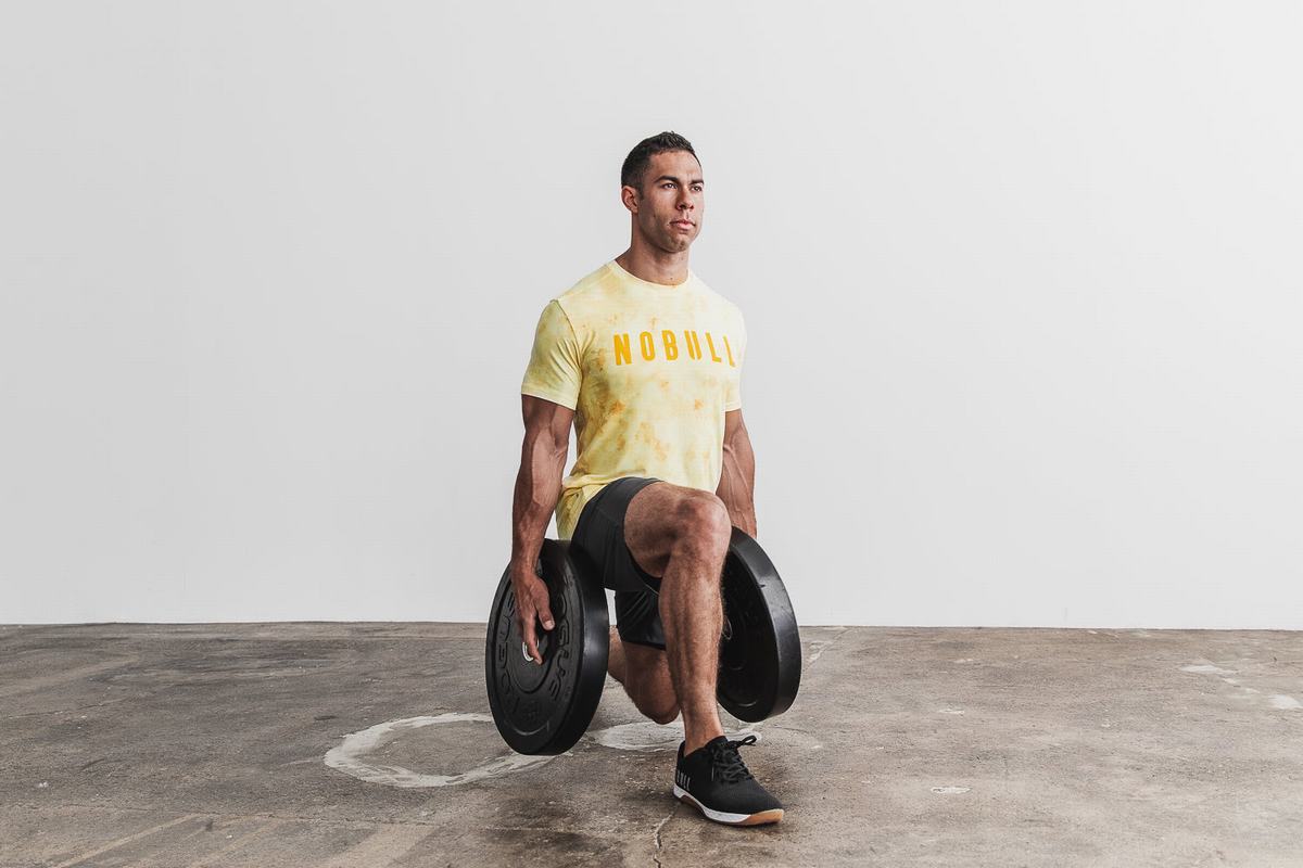 T-Shirt Nobull Tie-Dye Homme Jaune | TB3058719