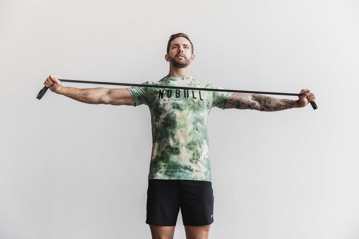 T-Shirt Nobull Tie-Dye Homme Vert | BX3182679