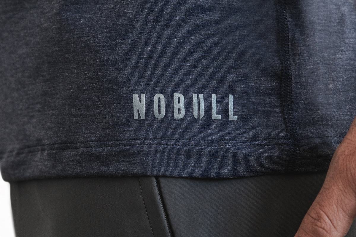 T-Shirt Nobull V-Neck Homme Bleu Marine | PQ1905467