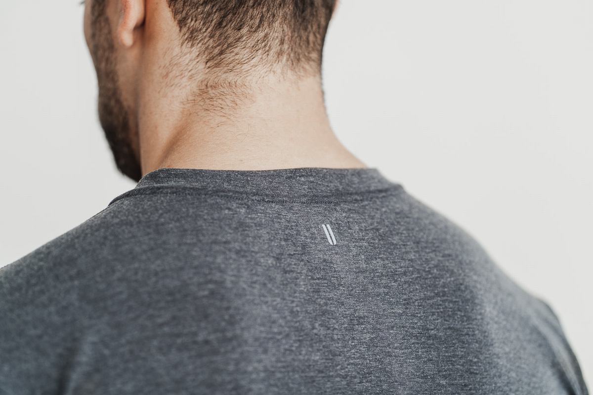 T-Shirt Nobull V-Neck Homme Grise Foncé | SM8523140