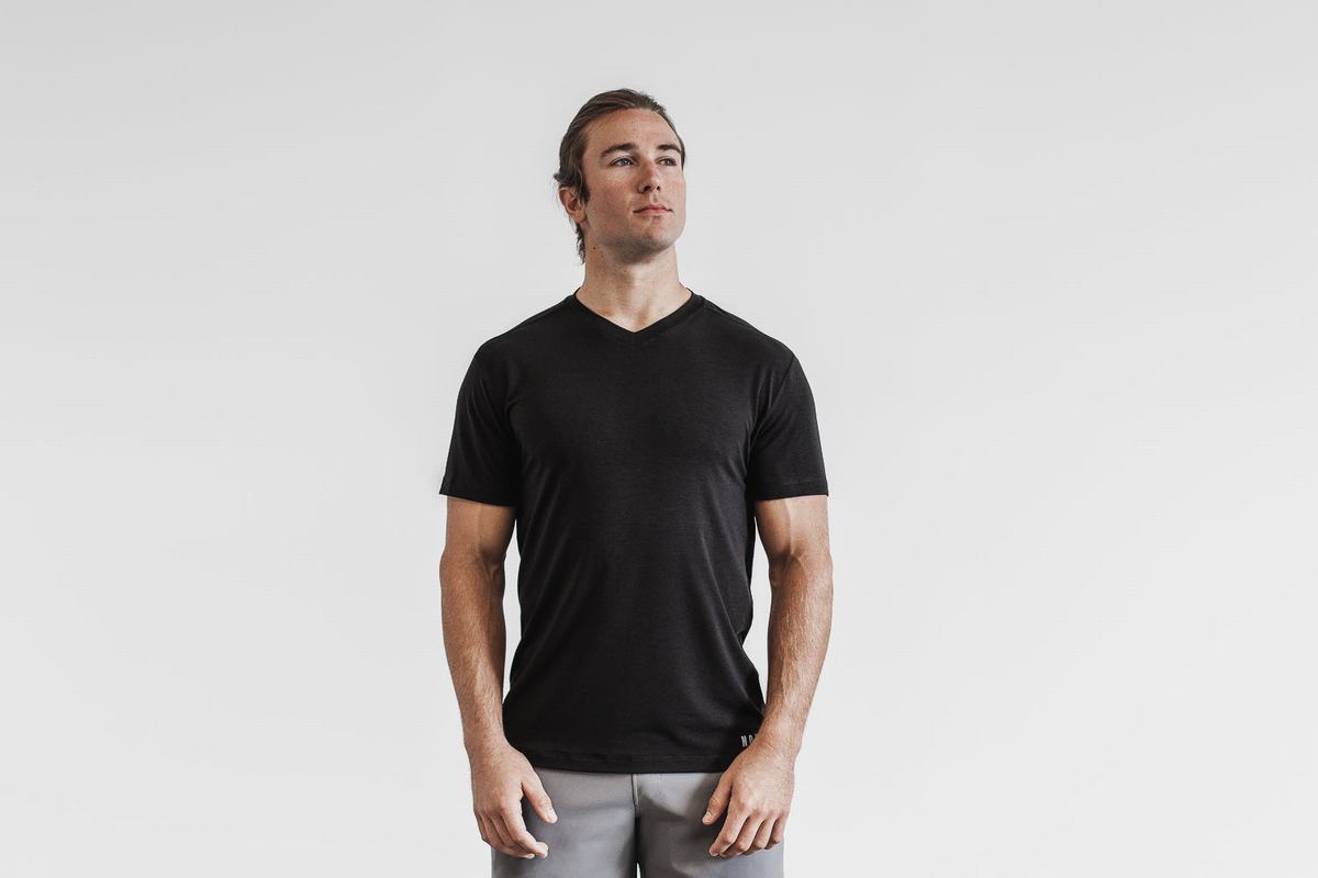 T-Shirt Nobull V-Neck Homme Noir | CI5463281
