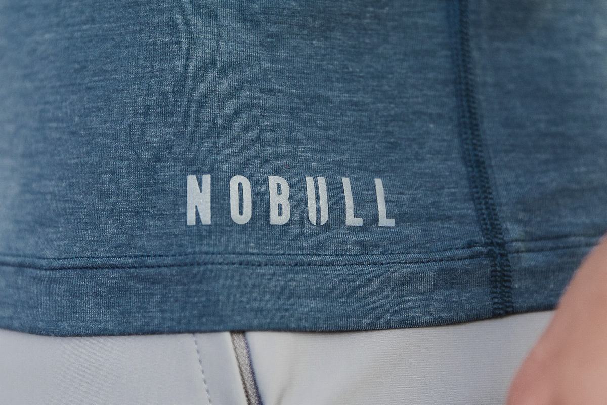 T-Shirt Nobull V-Neck Homme Turquoise Foncé | QY3607598