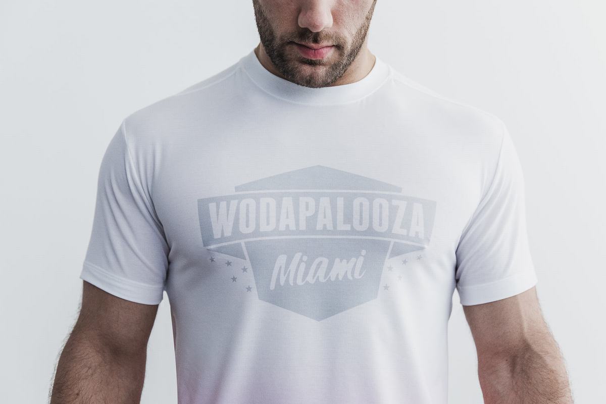 T-Shirt Nobull Wodapalooza Dip-Dye Homme Rose | EC2473015