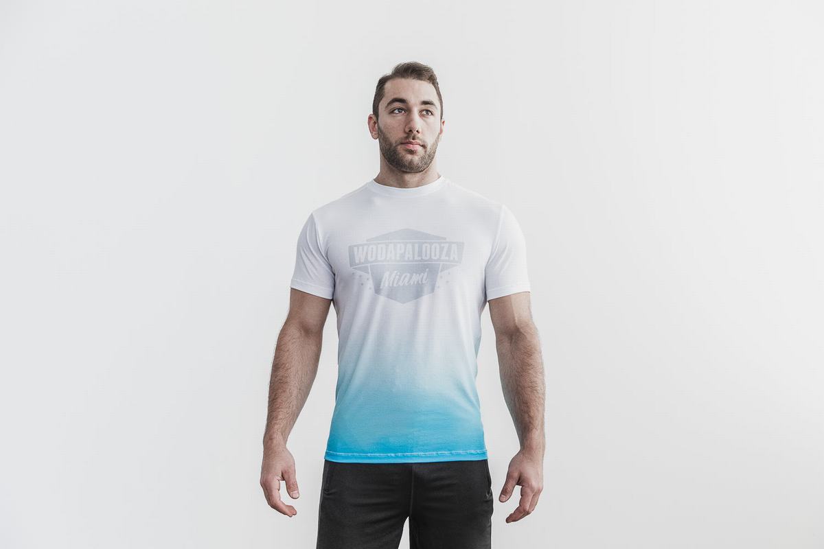 T-Shirt Nobull Wodapalooza Dip-Dye Homme Bleu | IZ1205873