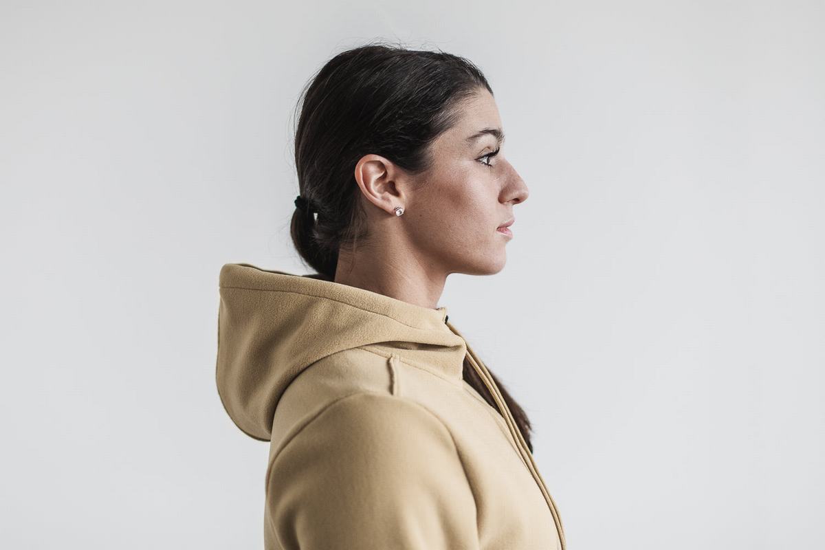 Veste Nobull Arctic Zip-up Femme Beige | HN3829140