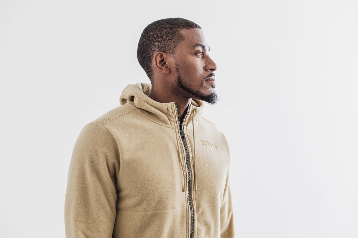 Veste Nobull Arctic Zip-up Homme Beige | WG5342179