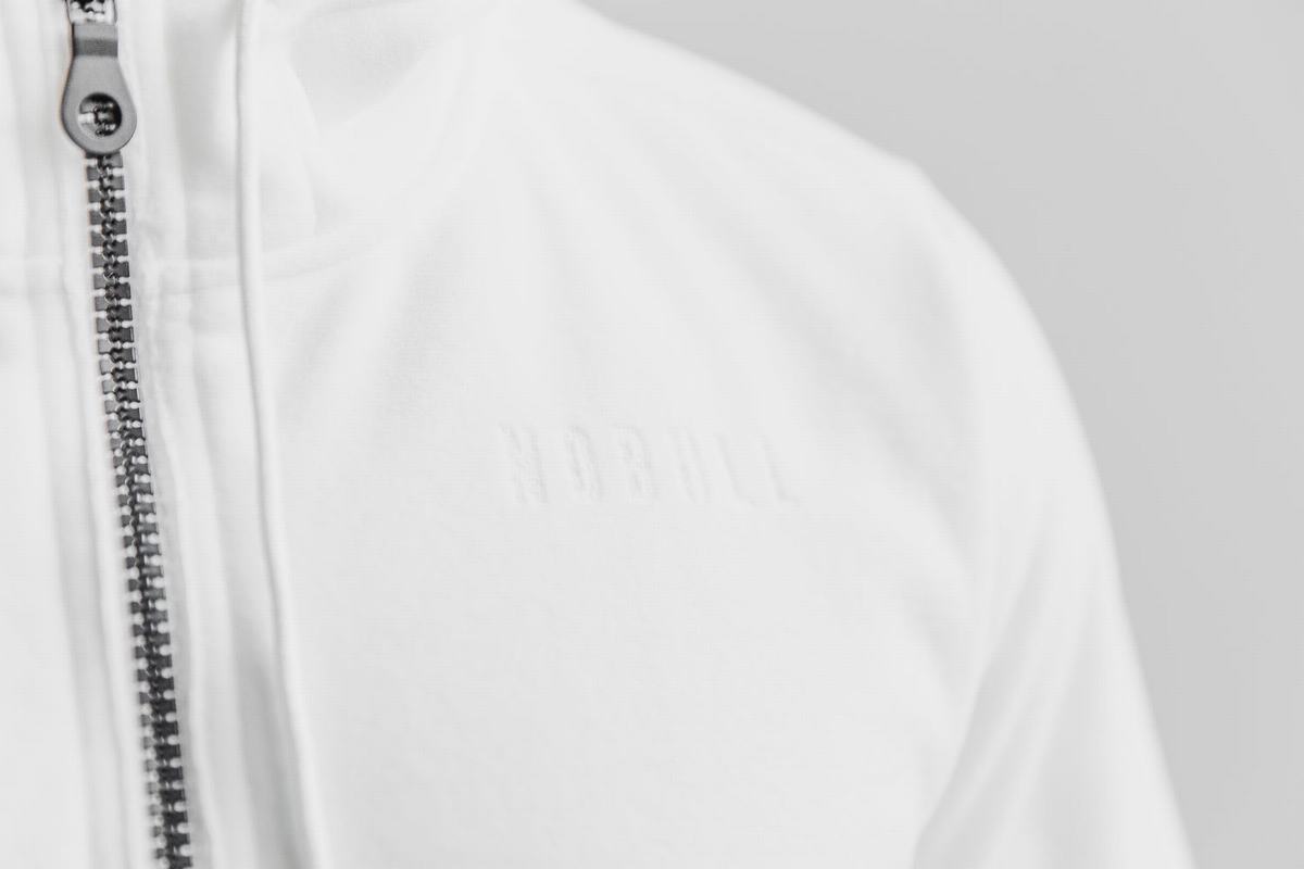 Veste Nobull Arctic Zip-up Homme Blanche | WV6879310
