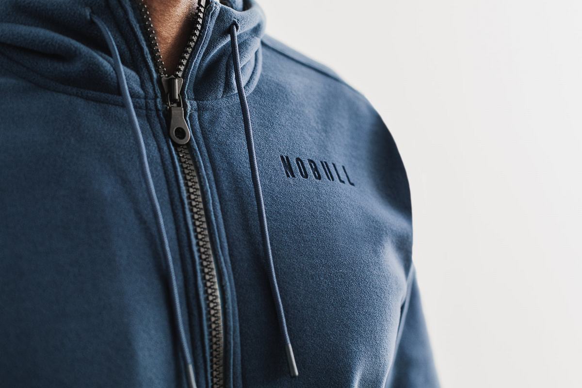 Veste Nobull Arctic Zip-up Homme Grise Bleu | FS1698274