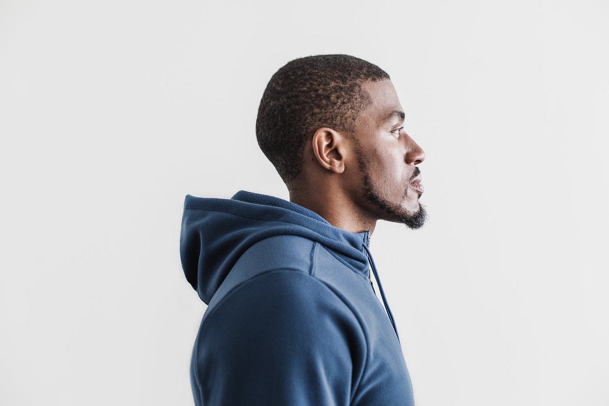 Veste Nobull Arctic Zip-up Homme Grise Bleu | FS1698274