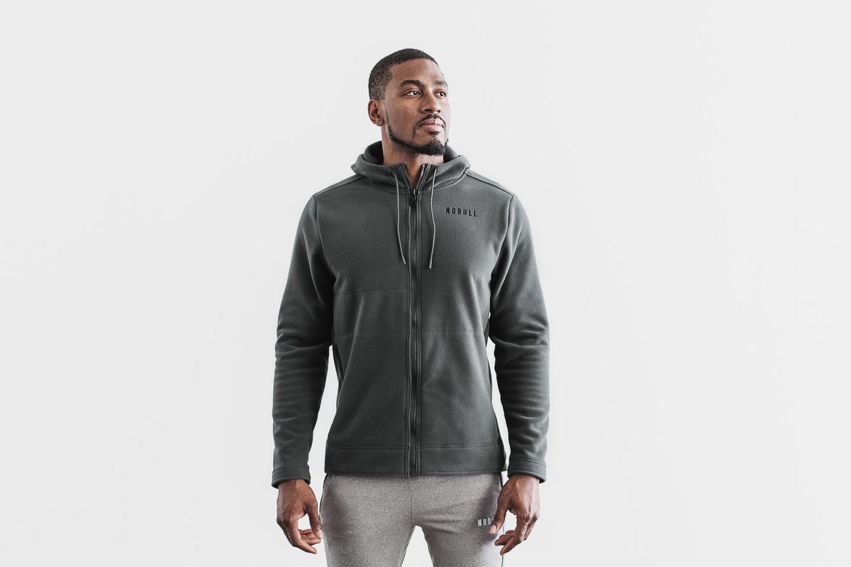 Veste Nobull Arctic Zip-up Homme Grise Foncé | NS2540891
