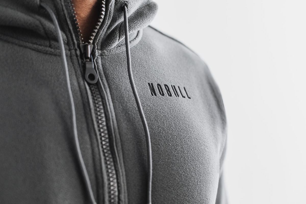 Veste Nobull Arctic Zip-up Homme Grise Foncé | NS2540891