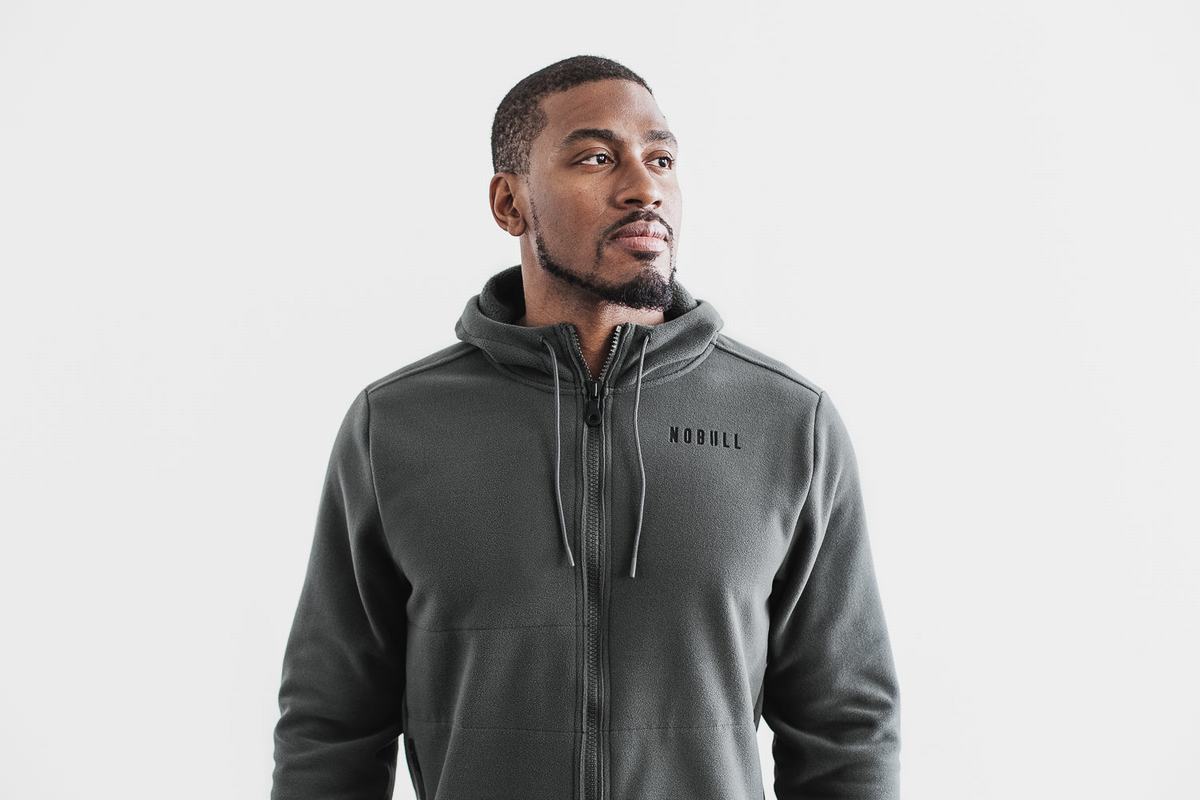 Veste Nobull Arctic Zip-up Homme Grise Foncé | NS2540891