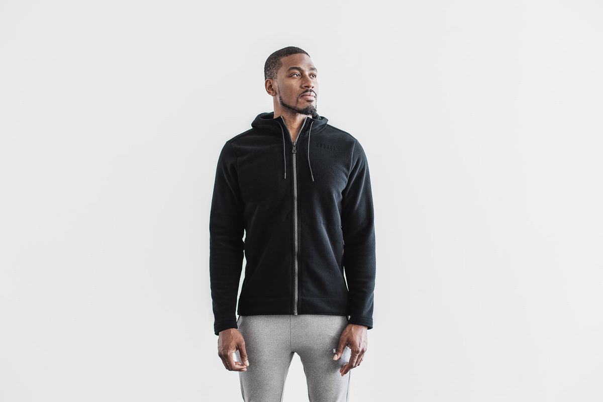 Veste Nobull Arctic Zip-up Homme Noir | QR0481653