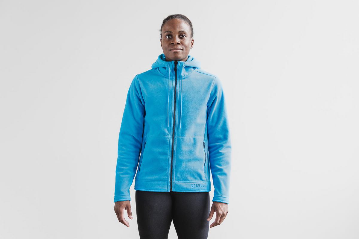Veste Nobull Arctic Zip-up Neon Femme Bleu | QU7963582