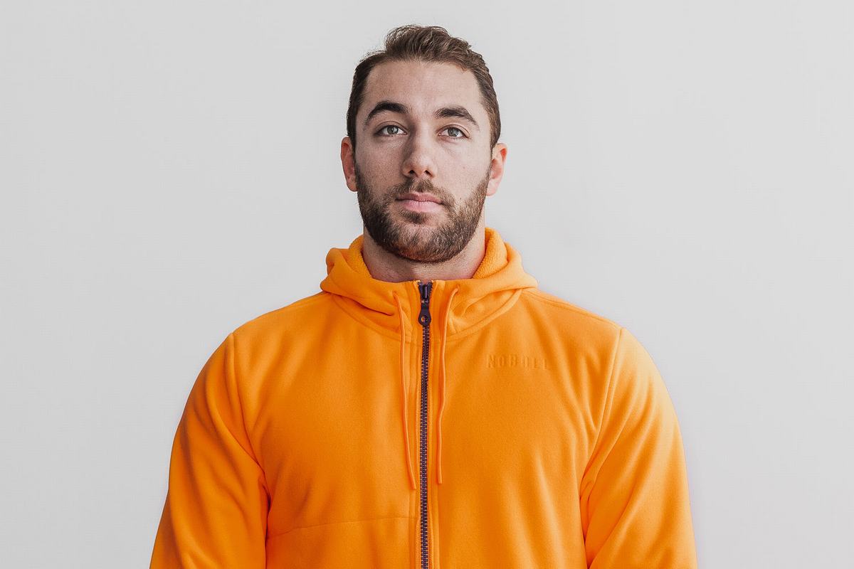 Veste Nobull Arctic Zip-up Neon Homme Orange | YN1287460