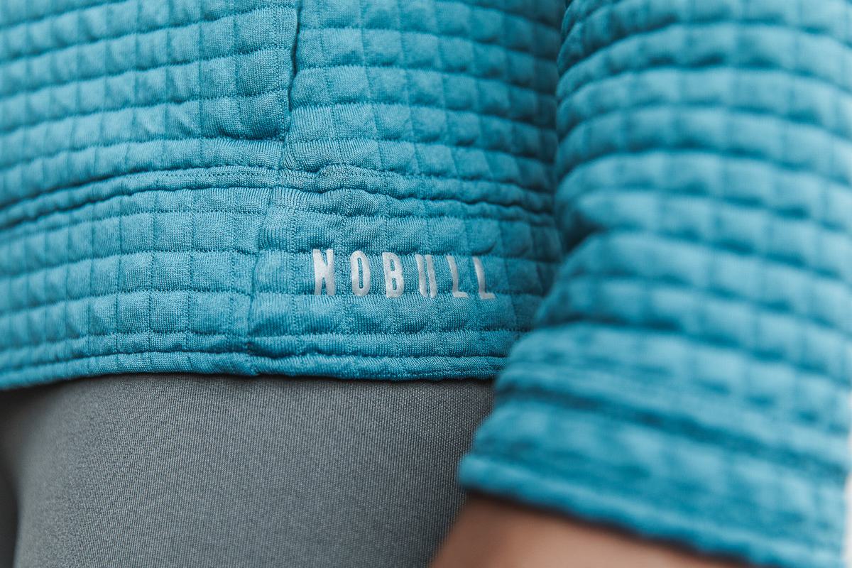 Veste Nobull Quilted Zip-up Femme Grise Bleu | ZQ7681240