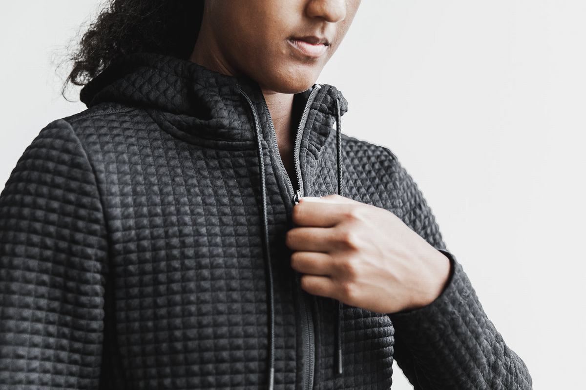 Veste Nobull Quilted Zip-up Femme Noir | GW7259031