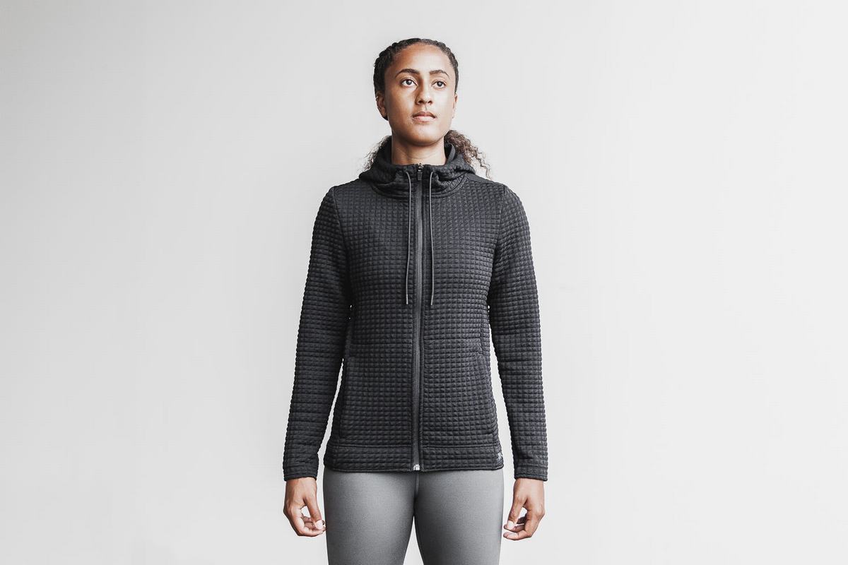 Veste Nobull Quilted Zip-up Femme Noir | GW7259031