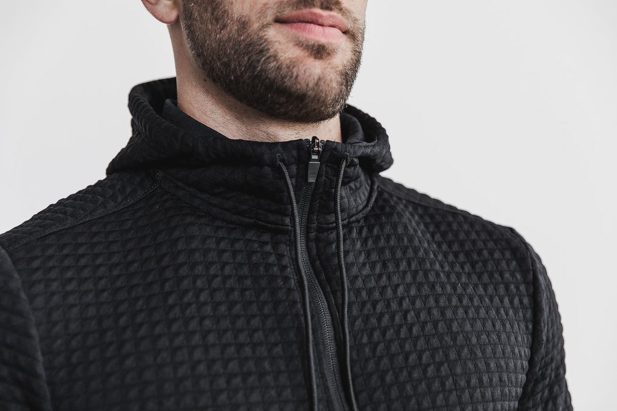 Veste Nobull Quilted Zip-up Homme Noir | TI0567831