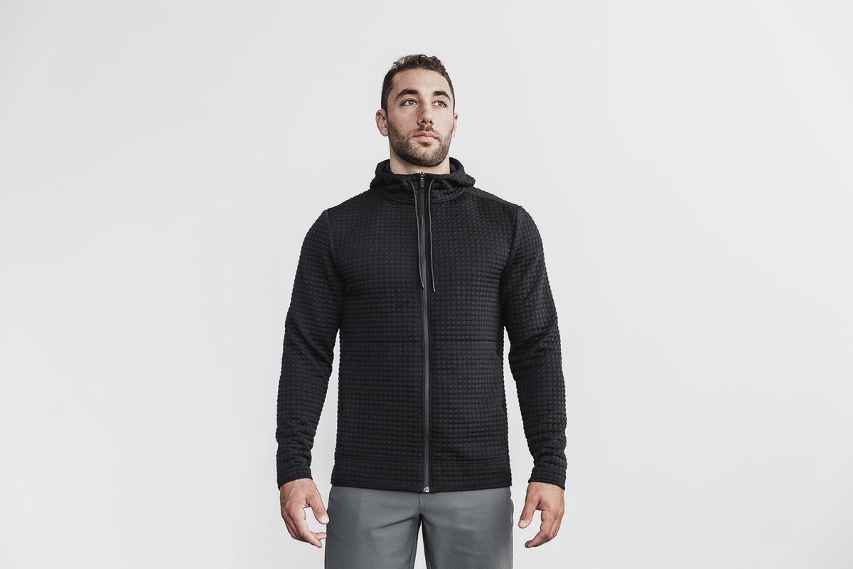 Veste Nobull Quilted Zip-up Homme Noir | TI0567831