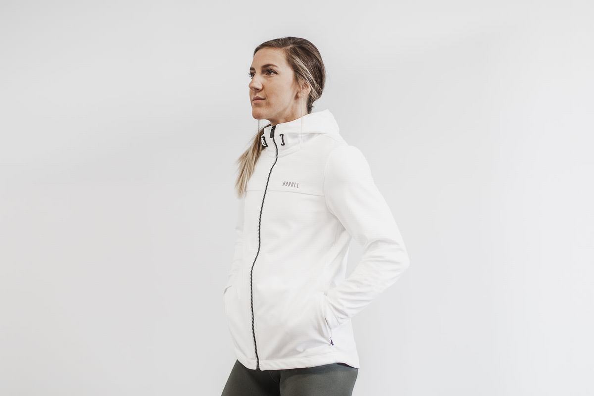 Veste Nobull Softshell Femme Blanche | UP1056837