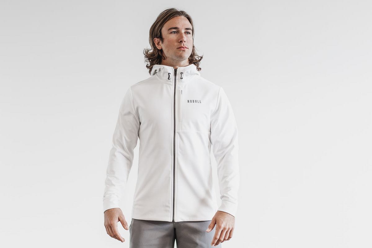 Veste Nobull Softshell Homme Blanche | CF4815903
