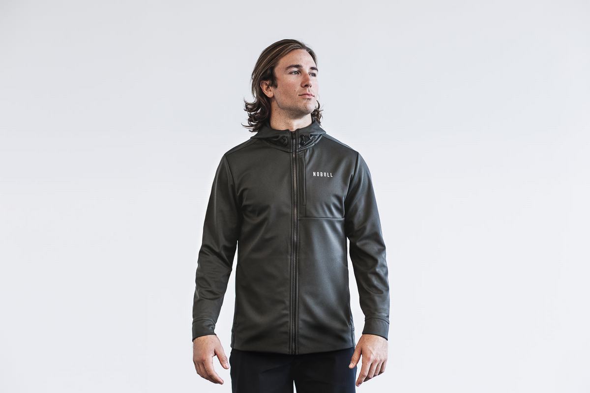 Veste Nobull Softshell Homme Grise Foncé | NT3985701