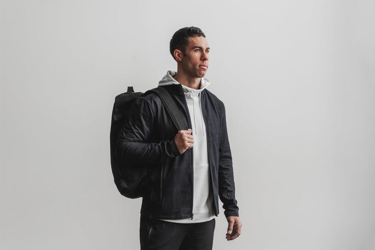 Veste Nobull Twill Zip-up Homme Noir | NB3975208