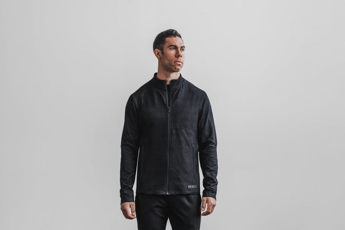 Veste Nobull Twill Zip-up Homme Noir | NB3975208