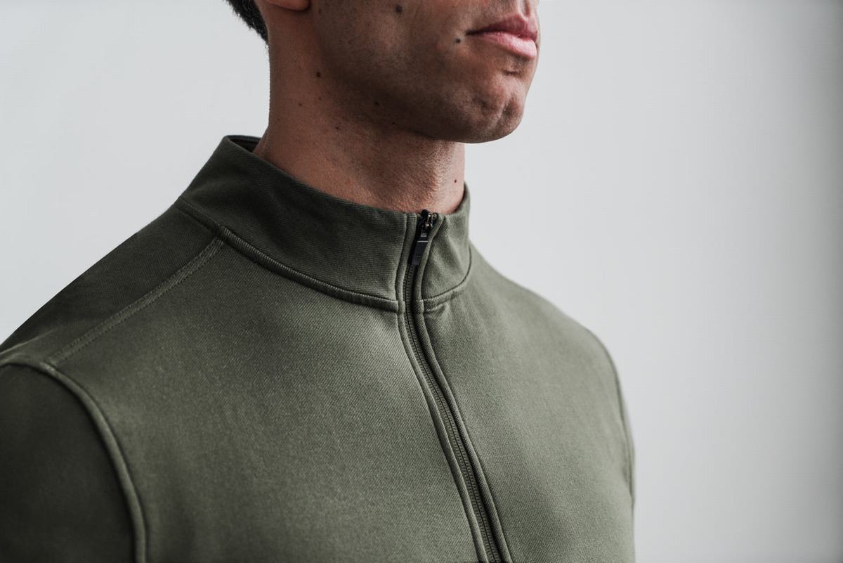 Veste Nobull Twill Zip-up Homme Vert | NJ5012963