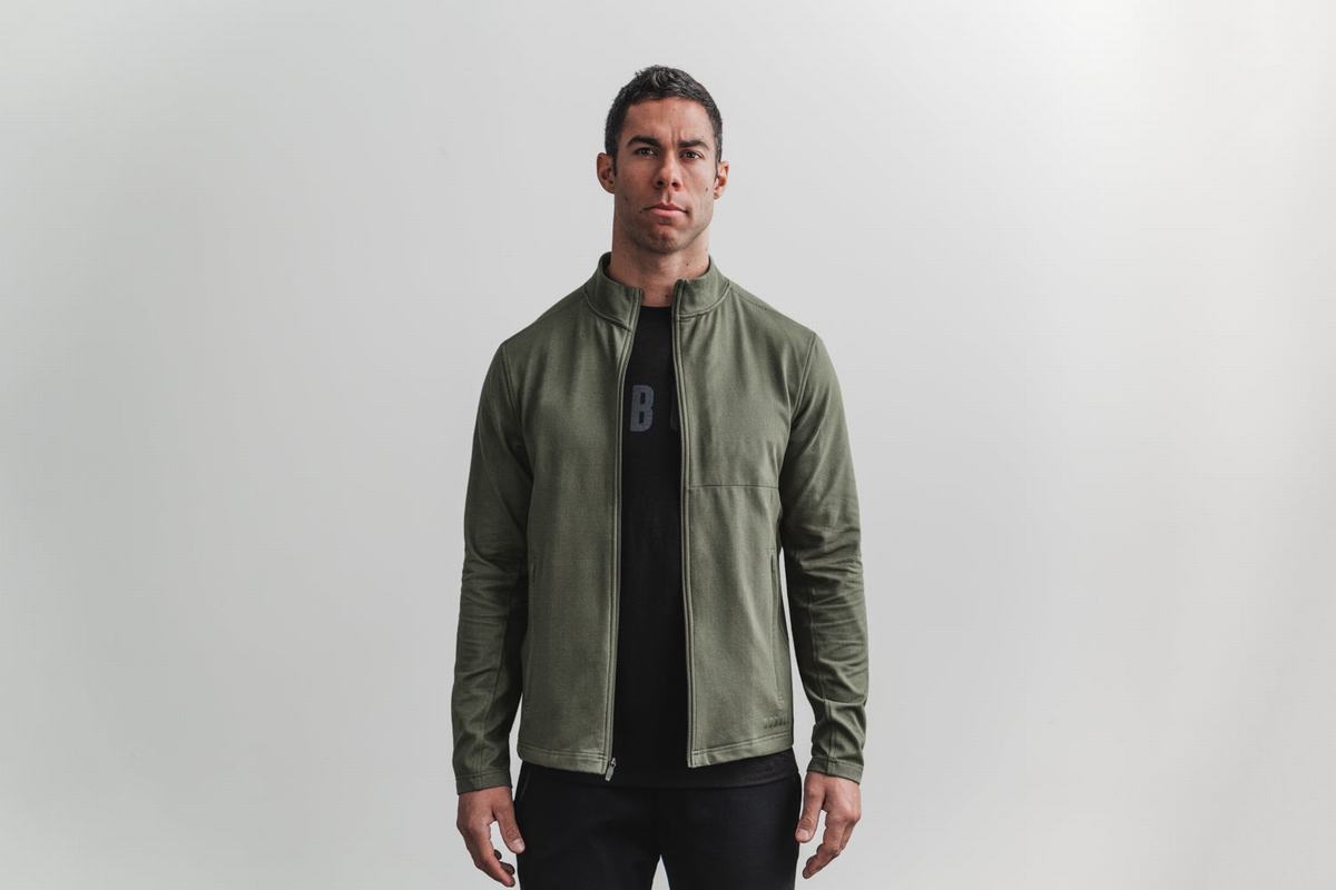 Veste Nobull Twill Zip-up Homme Vert | NJ5012963