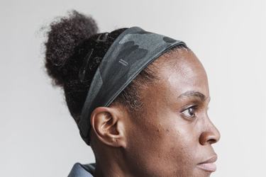 Bandeau Nobull Headband Femme Grise Camouflage | BZ7546182