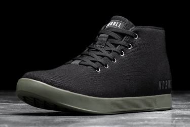 Basket Nobull Canvas Mid Trainer Femme Noir Vert Foncé | XP2319867