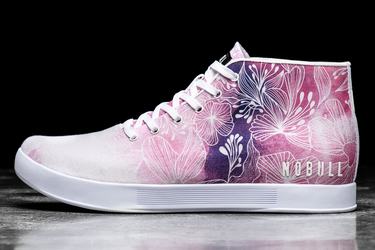 Basket Nobull Canvas Mid Trainer Femme Rose Blanche | UO3186947
