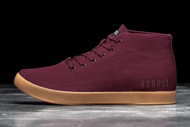 Basket Nobull Canvas Mid Trainer Femme Rouge Foncé | XY2168093