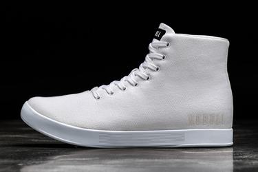 Basket Nobull High-Top Canvas Trainer Femme Blanche | QZ7943810
