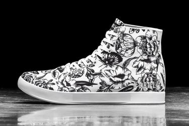 Basket Nobull High-Top Canvas Trainer Femme Blanche Noir | YL0643187