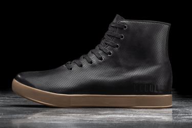 Basket Nobull High-Top Leather Trainer Homme Noir | RE3485019