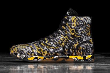 Basket Nobull Superfabric High-Top Artists For Humanity Trainer Femme Noir Jaune | PE9758603
