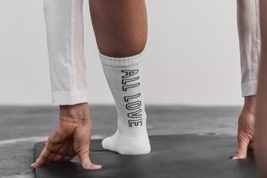 Chaussettes Nobull Crew All Love Femme Blanche | OL1587904