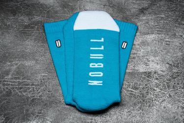 Chaussettes Nobull Crew Neon Homme Bleu Blanche | KZ0387546