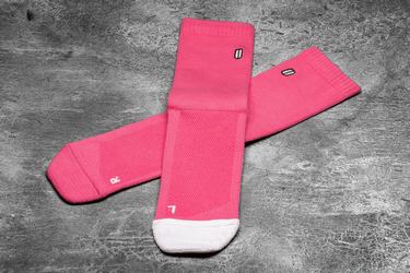 Chaussettes Nobull Crew Neon Homme Rose Blanche | BZ0972518