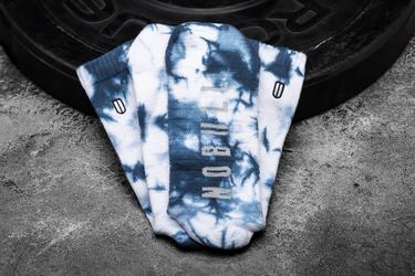 Chaussettes Nobull Crew Tie-Dye Femme Blanche Bleu Marine | WL7283691