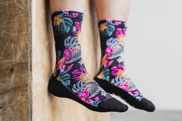 Chaussettes Nobull Crew Tropical Homme Noir | TV9041652