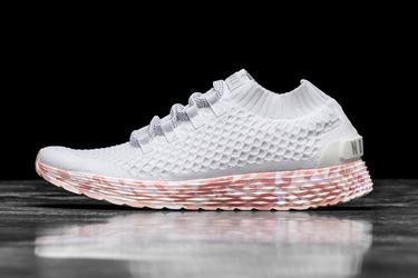 Chaussures Running Nobull Knit Runner Femme Blanche Rose | TW2379185