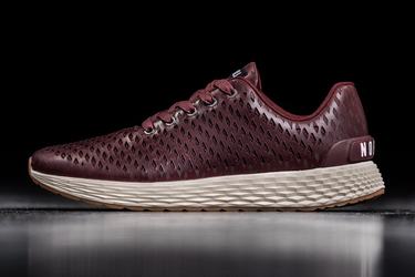 Chaussures Running Nobull Leather Runner Femme Bordeaux | QP9046872