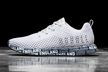 Chaussures Running Nobull New England Mesh Runner Homme Blanche Bleu Marine | LG8743510
