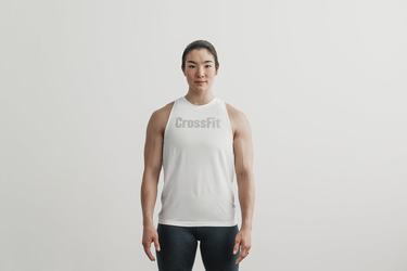 Debardeur Nobull Crossfit® High-Neck Tank Femme Blanche | IM2713084