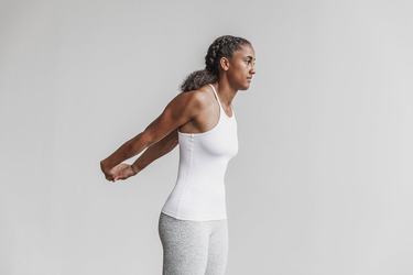 Debardeur Nobull Halter Tank Ribbed Femme Blanche | GX6175032